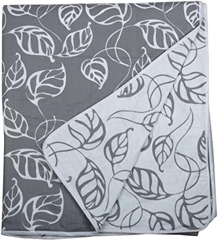 PURPLE MINT Cotton Comforter - Queen Size, White and Grey