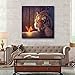 Produktbild e-home gedehnt LED Leinwand Drucke (Tiger und Schmetterlinge) LED Wand Kunstdruck blinkende Optische Faser Malerei LED Dekorationen, canvas, 60x60cm*1pc