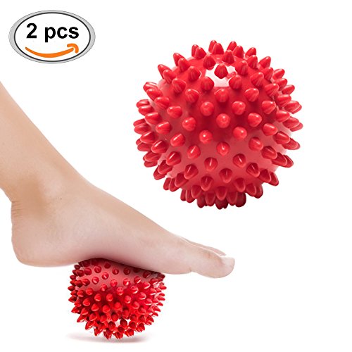 Bola de masaje, bola masaje para pie, espalda masaje reflexología Relajación rehabilitación, Spikey pelota de puntos de masaje, pelota Lacrosse alivio del stress 9 cm