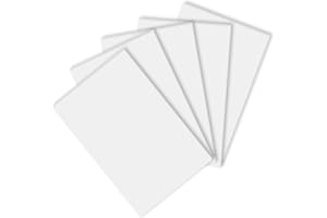 Cozlly 200 * 300 * 5mm Carton Mousse, 5pcs Carton Plume Blanc, Planche de Mousse, Plaque de Mousse Polyuréthane, Panneau D’Affichage pour Art Présentations École Bureau Modélisation