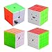 Produktbild MZStech Cyclone Jungen Magic Cube Set 4er Pack 2x2x2 3x3x3 4x4x4 5x5x5 Stickerless Würfel True Color