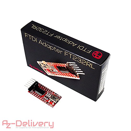 AZDelivery FTDI Adaptador FT232RL USB a TTL Serie para 3 3V y 5V para Arduino