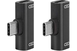 2st USB C Charging Power Splitter, 2 i 1 USB C Audio och PD Laddningsadapter, T Type Laddningskontakt, för Huawei P20 P10 Pro