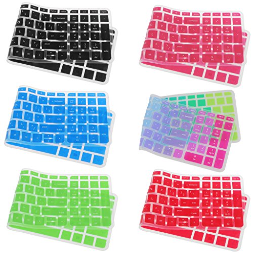 Gazechimp 6 Stk. Silikon Tastaturschutz QWERTY Keyboard Abdeckung Schutzhülle für 15" HP Pavilion