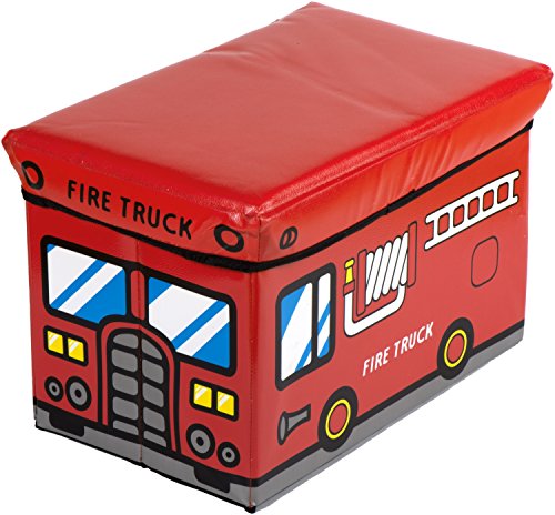 Bieco 04201307 - Staubox und Sitzbank Feuerwehr, ca. 49 x 31 x 31 cm