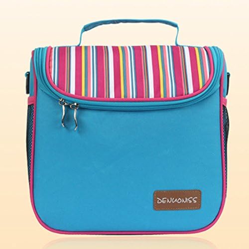 Wankerl Oxford Heat Preservation Insulation Pinic Cooler Breast Milk Lunch Shoulder Bag (Light Blue)