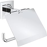 GROHE Start Cube QuickFix Toilet Paper (With Lid), Shower, Bathroom Accessories, Chrome, 41102000