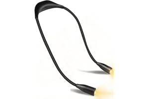 Trongle Hals Leselampe Buch, 3 Farben Wiederaufladbare Augenschutz handarbeitslampe, 1000mAh Langlebig Unendlich Dimmendes Umhängelampe Buchlampe LED leselampe Leseleuchte zum Lesen, Camping, Stricken