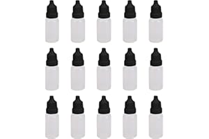 CERIOLL Bouteilles Compte-gouttes Vides En Plastique Chutes,15Pcs Translucide Souple Bouteilles,20ml Flacons Compte-gouttes En Plastique Souple,Portable Bouteille Plastique Liquide,Bouteilles Liquides Fiole