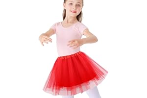 mini kitty Gonna Tutu Bambina Gonna Balletto Tulle Elastico 3 Strati Costume Danza Principessa delle Fate Quotidiano Performance Danza Carnevale Halloween Capodanno Compleanno Festa Vestito 2-9 Anni