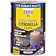 Zero In Citronella Colour-Change Pillar Candle, Repels Mosquitoes, Natural, LED For Gardens and Patio Areas