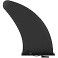 Akozon 11-inch Surf SUP Fin with PVC Fixed Socket Type Black Center Stabilizer Attachment and Paddle for Longboard Surfboard