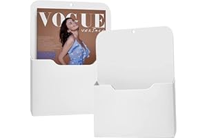 EVDZNA Documents Magnétiques pour Bureau, 2Pcs Set blanc Réfrigérateur Dossier Magnétique, Porte Documents Magnétiques, Rangement de Fournitures de Bureau, Porte-Lettres A4 avec Aimants Puissants