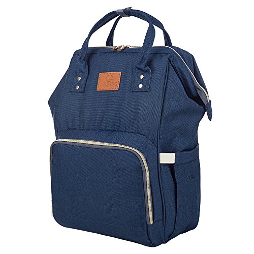 Preisvergleich Produktbild tqgold® Baby Wickelrucksack Wickeltasche Große Kapazität Babytasche Windeltasche Rucksack Wasserfest Oxford (Dunkel Blau)