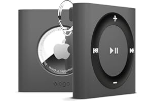 elago Etui Shuffle Brelok kompatybilny z Apple AirTags - ochrona przed upadkiem, karabińczyk, klasyczny retro odtwarzacz MP3 (psy śledzące, klucze, plecaki, torebki) urządzenie śledzące nie jest
