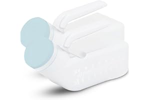 ViraCare Urinflasche für Männer, 1000 ml, Urinflasche für Männer, auslaufsicher, leuchtet im Dunkeln, Urinbehälter für Bettlägerige und ältere Menschen, sichere Kappe und Messskala, 2 Stück