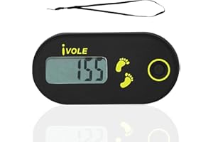 QUNKUN Contapassi digitale portatile, contapassi digitale 3D con clip, tracciare attentamente i passi/consumo calorico/tempo di attività per uomini, donne, bambini, attività di corsa