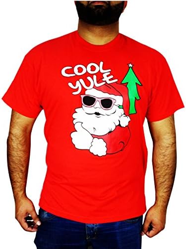 Mens Xmas T Shirt Christmas Womens Unisex Santa Reindeer Snowman Novelty Tee Top (L)