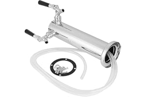 JENNGAOO Distributeur Boisson Double, Tireuses à Bière, 3 Po Diamètre Colonne Distributeur Robinet de Tour Bière d'Acier Inoxydable avec 2 Robinets pour Le Brassage à La Maison