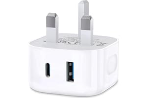 Bediaca USB C Fast Charger Plug,Dual Port Micro USB Plug Type C Wall Power UK Compatible with iPhone 17/16/15/15 Pro Max 14/14 Pro/14 Pro Max/13/13 Pro/13 Pro Max/12/12 Pro Max/11 Pro/iPad