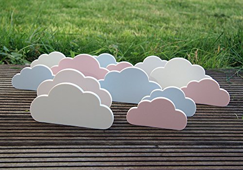 luvel – 3D-Wanddeko Kinderzimmer 5er-Set – (M6) *** NEUHEIT *** süße weiße Wolken mit 3D-EFFEKT in TOP Qualität / 10mm Kunststoff / MADE IN GERMANY - 8