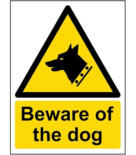 Vsafety Landwirtschaftsschild „Beware Of The Dogs“ – 300x100 Mm, Starrer Kunststoff, Siebdruck, Rot
