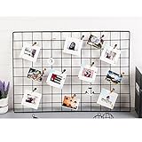 Eisenrahmen Wandregal, Mesh-Panel kann als Fotowand verwendet werden, kann auch als ein Regal verwendet werden. Sie können Fotos in diesem Gitterfeld bearbeiten und Ihre Instagram-Fotos, Weihnachtskarten, Hüte, Schmuck, Souvenirs usw. anzeigen lassen