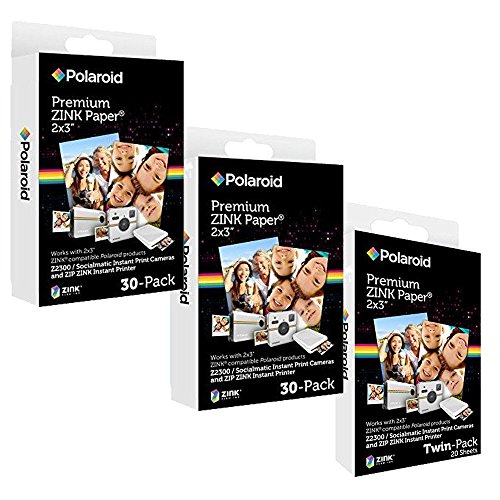 Polaroid 2x3 Inch Premium Zink Photo Paper 80 Sheets Compatible