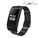 Produktbild Fitness Health Tracker mit Touchscreen Smart Watch, Herzfrequenz Monitor, Kalorien/Schritt-Marke, Blood Druck Sleep Monitor, wasserdicht IP67 Activity Tracker Sport Armband für iOS/Android S A66 black