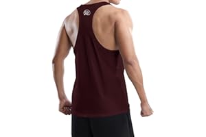 MEETWEE Men's Vest Tank Top, Y-Back Sleeveless Sports T Shirt Athletic Undershirt Muscle Gym Vests Tops for Running Workout Training