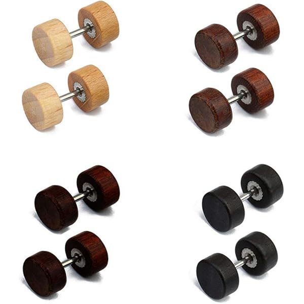 JewelryWe Sieraden 10 mm heren dames houten oorstekers Fake Tunnel Plug Cheater Illusion Tree des Leeuw Leeuwenkop Tunnel Barbell Stud Oorbellen, Hout, zonder steen JewelryWe Sieraden 10 mm heren dames houten oorstekers Fake Tunnel Plug Cheater Illusion Tree des Leeuw Leeuwenkop Tunnel Barbell Stud Oorbellen, Hout, zonder steen