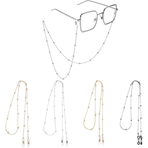 Set Van 2 Brilhouderriemen Brillenketting Leesbril Ketting Kleurrijke Kralen Antislip Voor Bril Accessoires