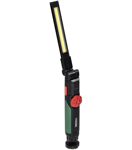 Coppia Di Torce LED Ricaricabili Pieghevoli Da Lavoro - Portatili Con Base Magnetica E Carica USB (Dimensioni 38x4 Cm) - 2