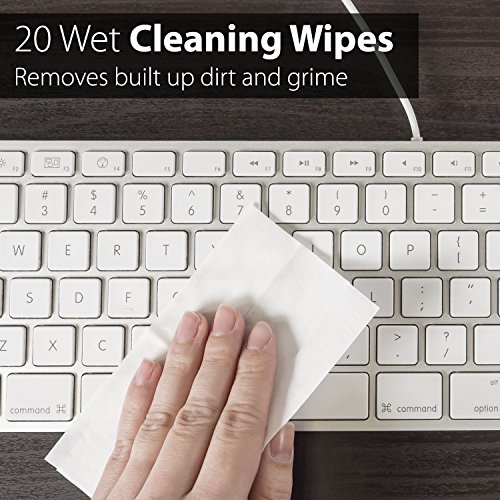 GreatShield Screen Cleaning Kit with 2 Bottles of Solution (60ml and 120ml), 2 Microfiber Cloths, 20 Non-Alcohol Screen Cleaning Wipes, and Brush for Laptops, PC monitors, Smartphones, Tablets, iPhone, iPad, LED, TVs, DSLR Cameras, Camcorders