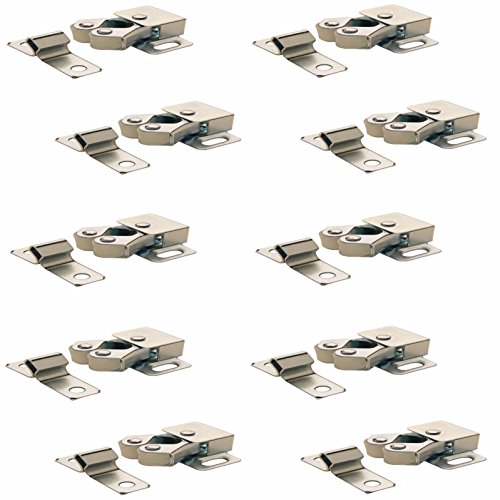 10 X Metal Double Roller Catch ZINC Plated Cupboard Kitchen Door Caravan Boat Latch