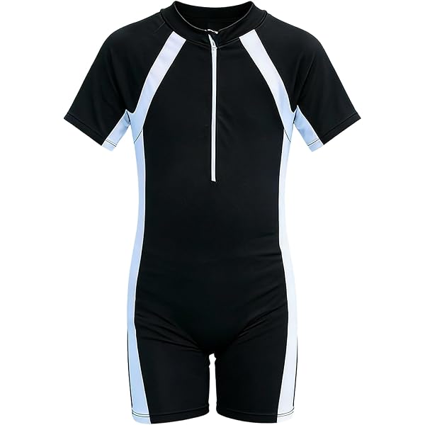 Zaldita Maillot De Bain Une Pièce Enfant Anti-UV Manches Courtes Garçon Fille 3-14 Ans - Protection Solaire Natation