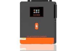 PowMr 4200W Hybrid Wechselrichter 120A MPPT Solar Laderegler 24VDC auf 230V AC Reine Sinus Welle Off Grid Solar Wechselrichter, PV-Eingang: 120-450VDC Für 24V Blei- und Lithiumbatterien