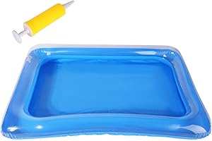 Furtryvl Bassin de Bain de Pieds Gonflable, Bain de Pieds Gonflable, Bassin pédiluve pour Piscine, Bain de Pieds Portable avec gonfleur, Bassin de trempage pour échelle d'entrée de Piscine