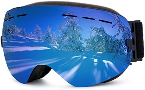 Gosccess Ski Goggles Anti-Fog UV400 Protection with Double Lens Snowmobile Snowboard Skate Ski Goggles for Mens and Womens(Blue)