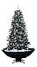 Produktbild Weihnachtsbaum mit Schneefall - 170cm Schneiender Tannenbaum Christbaum Selbstschneiend (Schwarz)