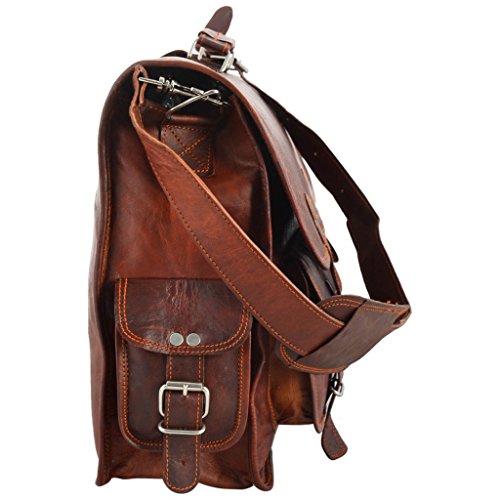 Premium Handarbeit Echt-Leder Kameratasche von A.P. Donovan | Ledertasche Camera Bag Fototasche Fotozubehör Umhängetasche Fotobedarf Schultertasche SLR DSLR Tasche Freizeittasche | Messenger Bags - 5