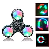 Fidget Spinner Switchali LED Brillante Hand Spinner Fidget Juguete Anti Ansiedad para Niños y Jóvenes Adultos Juguete Educación Juguetes de Aprendizaje - Juego Sensorial Hand Spinner en Oferta (Púrpura)