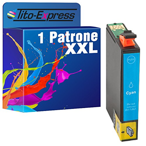 PlatinumSeries 1 Cartucho XXL Cian para Epson TE1631-TE1634 16XL | adecuado para WorkForce WF-2630WF WF-2650DWF WF-2750DWF WF-2510WF WF-2010W WF-2660DWF WF-2760DWF