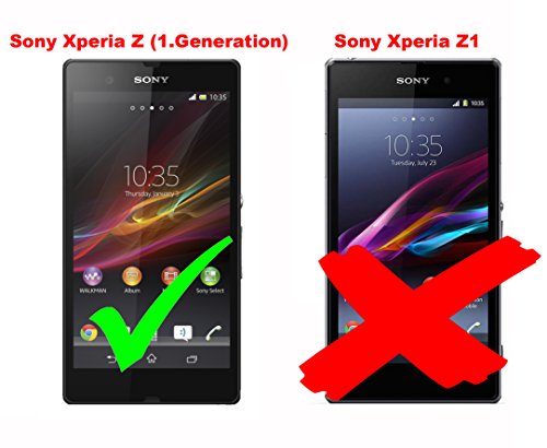 Cadorabo Sony Xperia Z Funda Estilo Libro de Cuero Sint  tico en NEGRO   XIDO Cubierta Protectora con Cierre Magn  tico y 3 Tarjeteros     Protecci  n Carcasa Caja Etui Case Cover