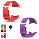 iFeeker 2PCS Für Polar M400 GPS-Laufuhr Uhrenarmband, Polar M430 Laufuhr Silikon Armband Zubehör Weich Silikon Gummi Ersatz Uhrenarmband Armband Sport Armband für Polar M400/M430 GPS Laufuhr