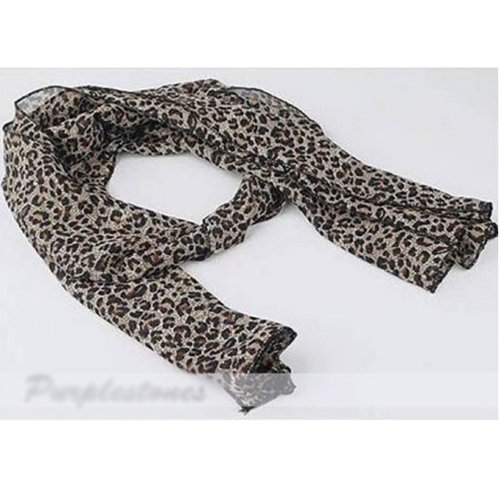 HuaYang Celebrity Fashion Leopard Panther Animal Print Pashmina Scarf Shawl Wrap(Brown)
