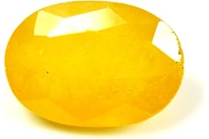 55CARAT Pierre de saphir naturelle jaune - Pierre précieuse à facettes - 3 carat - Forme ovale - Guérison chakra - Pierre de naissance pour le mois de septembre