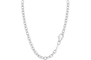 IDELUSH Cadena Plata Mujer de Ley 925 - Collar Plata Esterlina 50 cm Fino y Resistente - Gargantilla Brillante Estilo Italiano para Uso Diario y Regalo - Joyería Elegante para Mujer, Novia, Madre