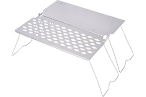 iBasingo Campeggio BBQ Grill Titanio Pieghevole Grill Piastra di Friggitura Portatile Piccolo Tavolo Esterno Picnic Backpacking Bistecca Barbecue Rete Carbone Rack Cottura Kit