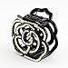 QueenMee Black Flower Hair Clip Black Hair Flower Rhinestone Hair Claw Rhinestone Hair Clip Diamante Hair Clip Diamante Hair Claw Clip Crystal Hair Clip Crystal Hair Claw Black Crystal Hair Clip Medium Hair Claw Clamp Hair Jaw Hair Clamp
